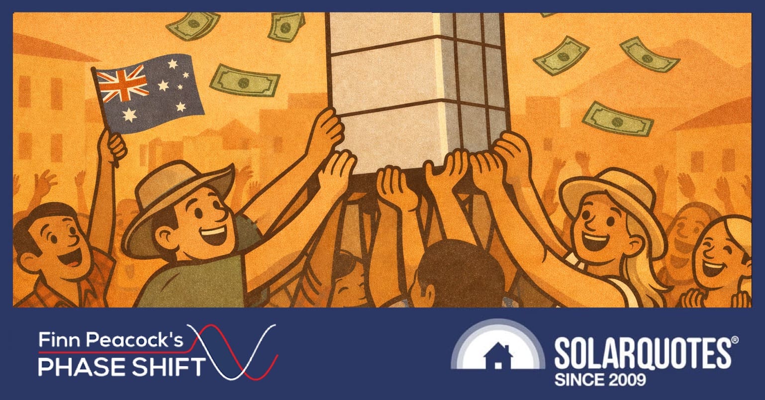 people crowded around a battery