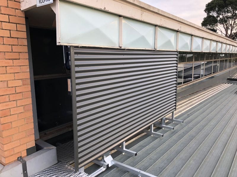 shade structure on a roof