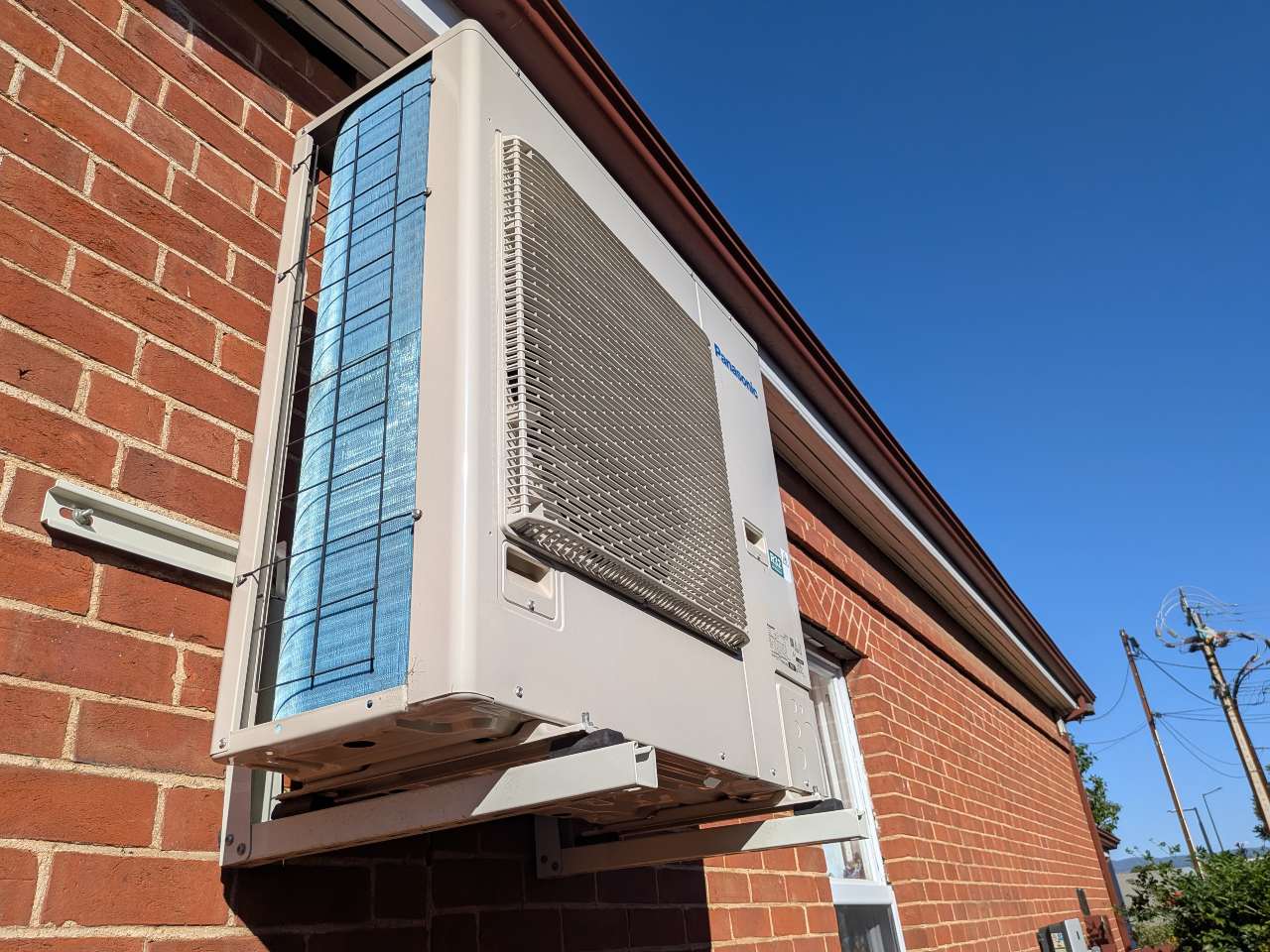 An outdoor unit of a ducted air conditioner