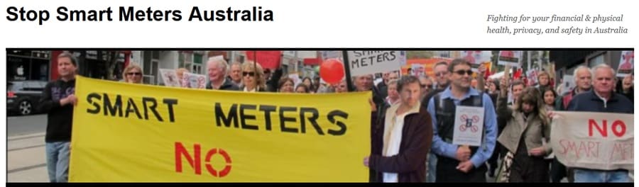 The banner from the Stop Smart Meters page.