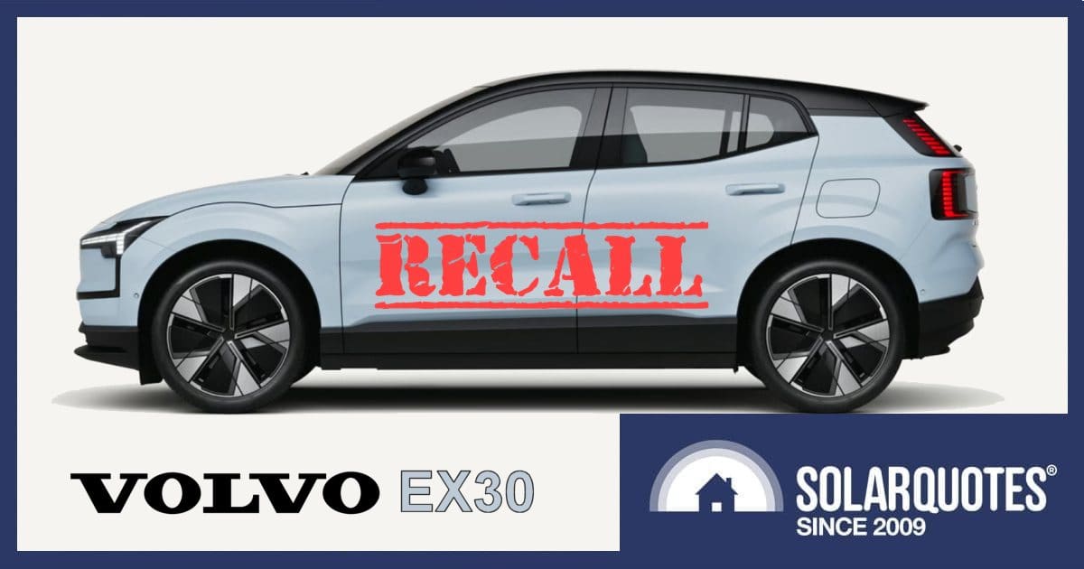 Volvo EX30 recall in Australia