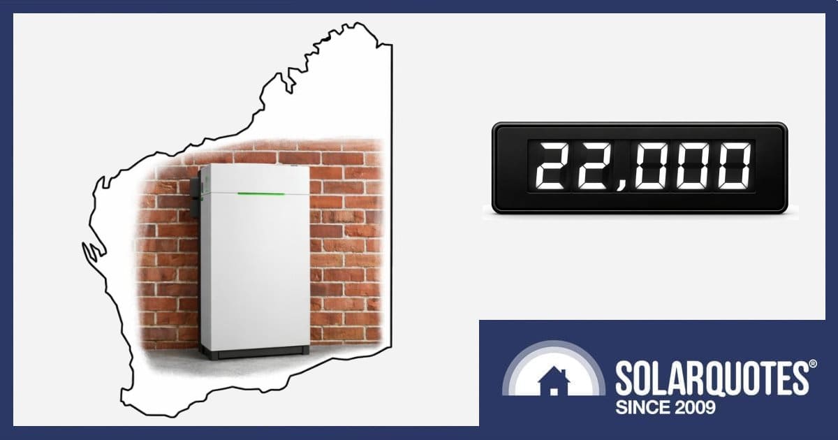 Home battery installations in Western Australia.