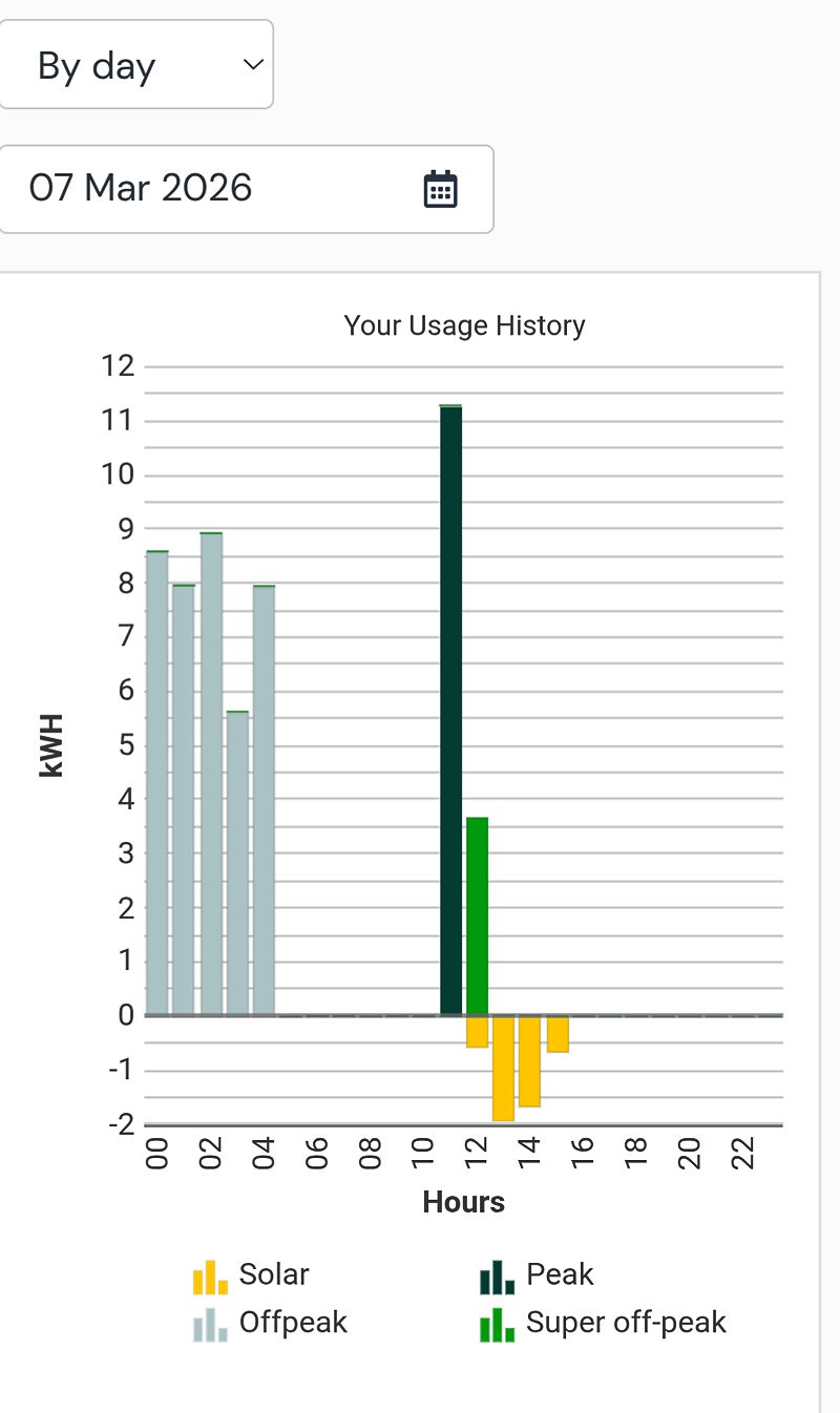 Daily energy - retailer