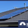 Solar panels and power lines