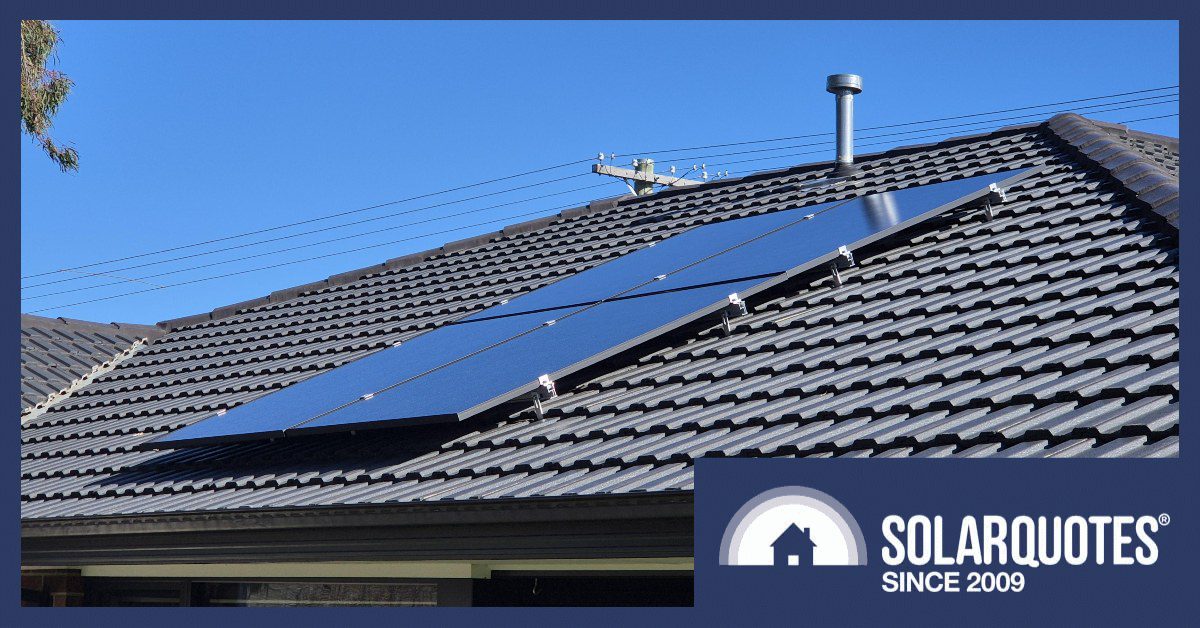 Solar panels and power lines