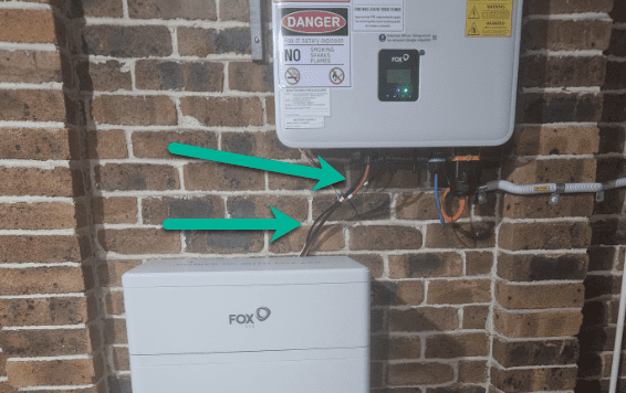 exposed dc battery cable example 1