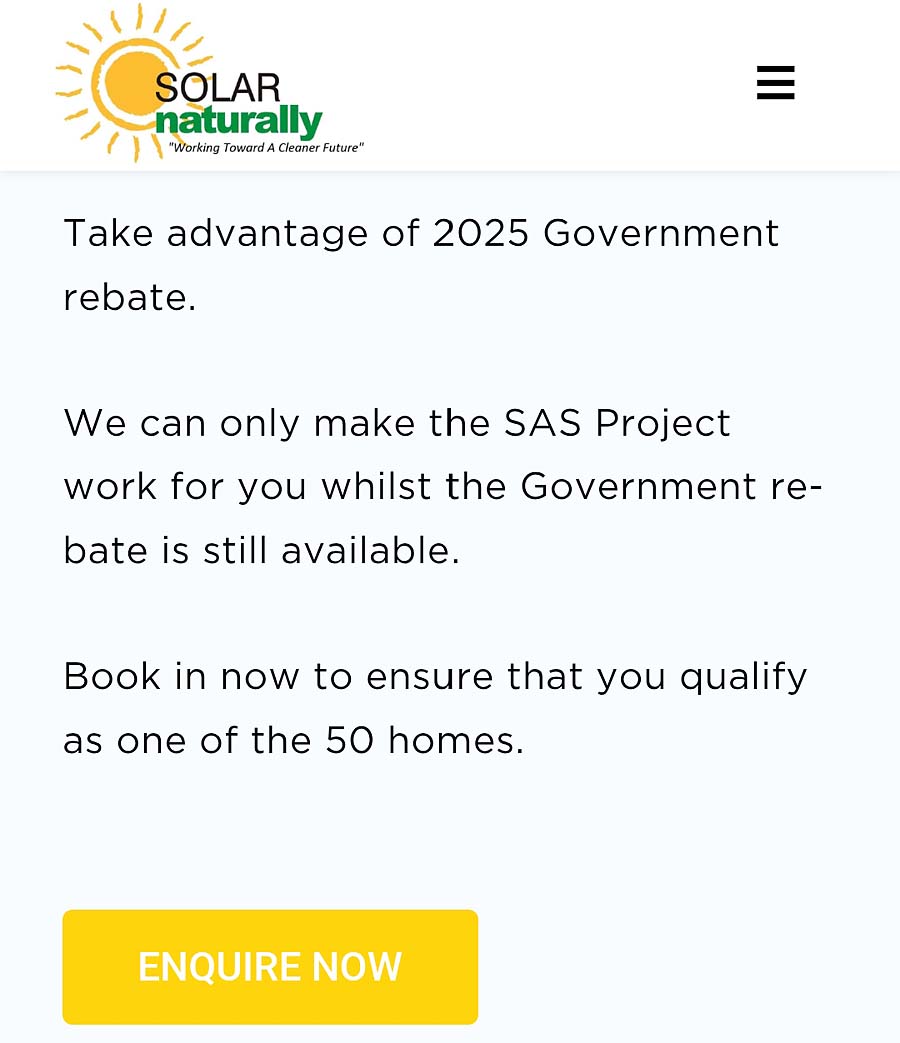 Solar Naturally website