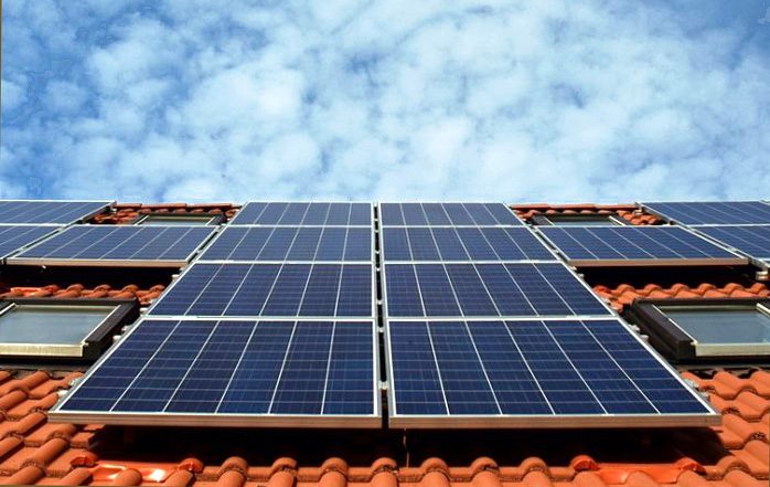 Solar panels cloud cover