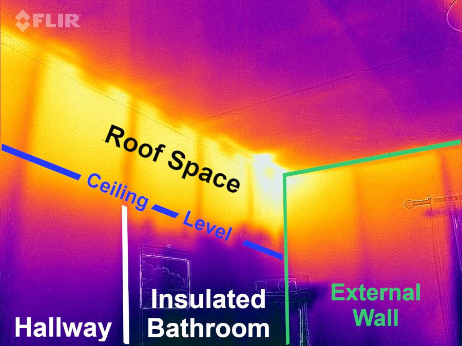 thermal image of house interior