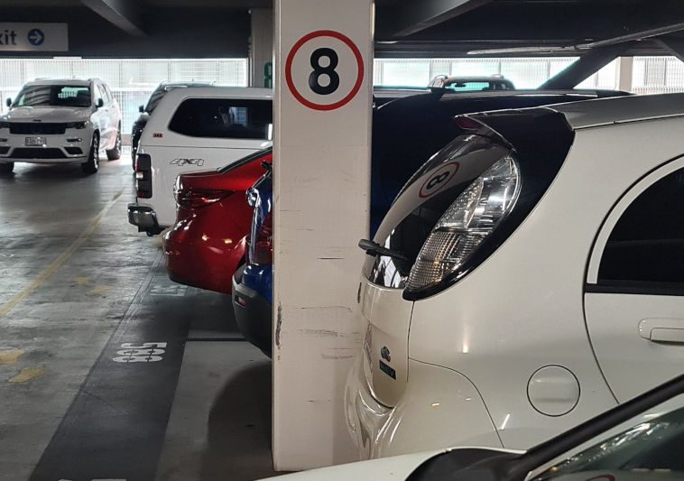 cars in a car park