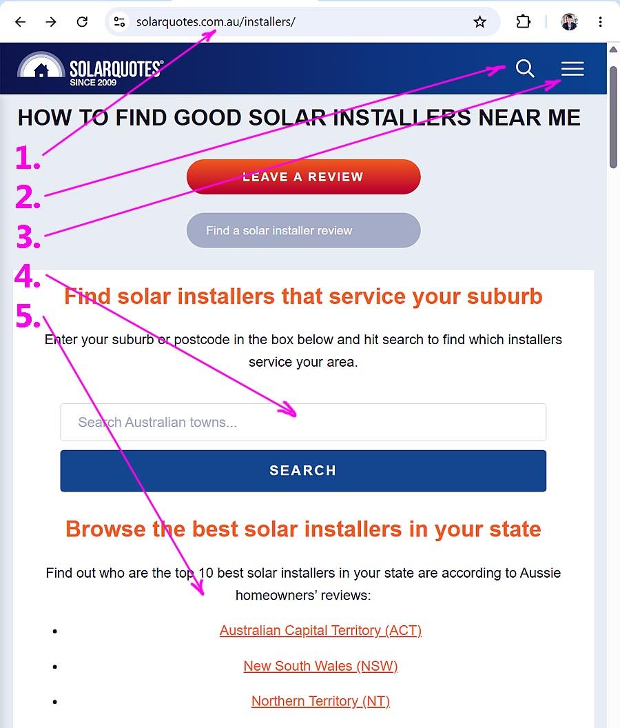 Find Installers main page