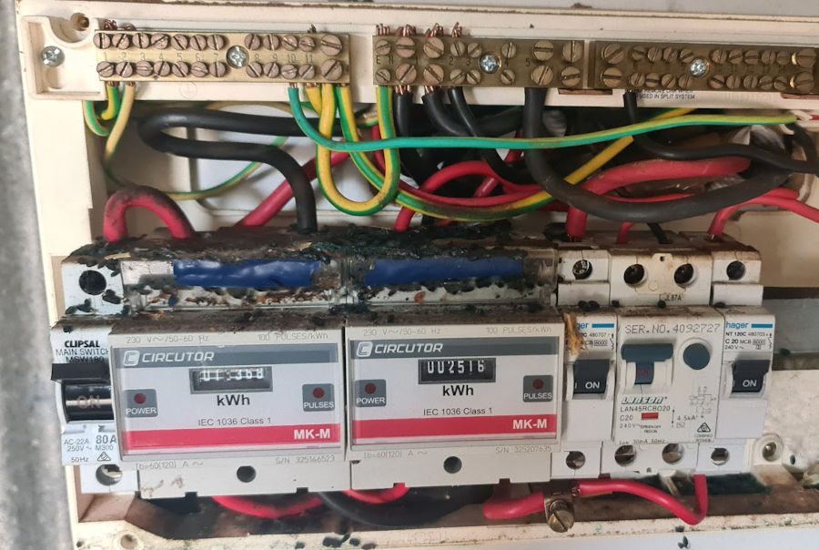 Switchboard full of mouse s#it. Yuck.