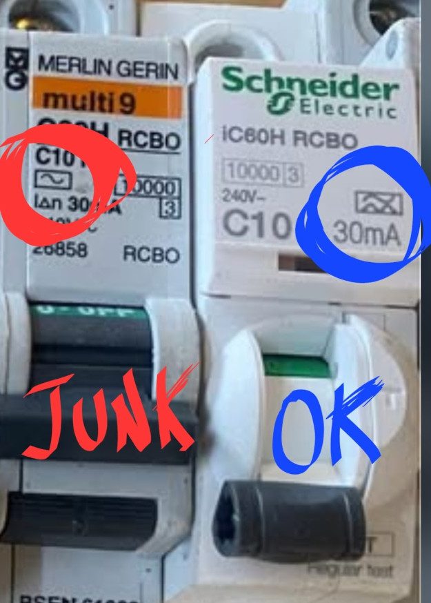 type A and type AC safety switches