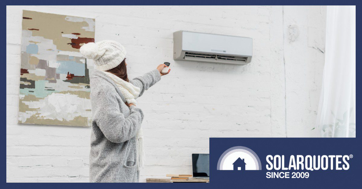 Air conditioning to warm a home in winter