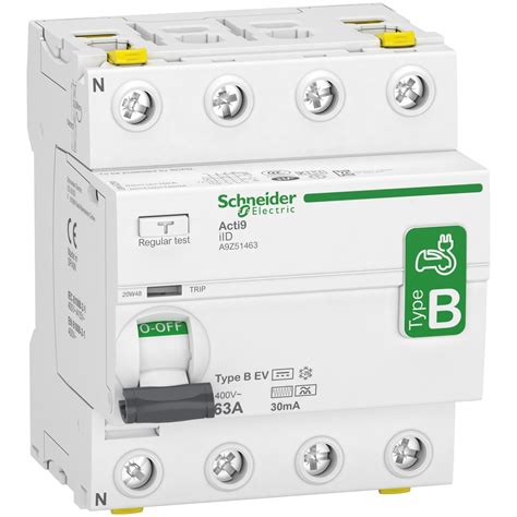Type B safety switch especially for EV circuits