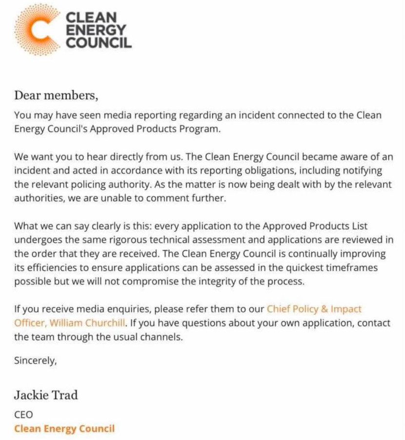 clean energy council press release