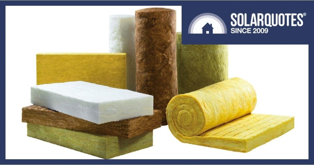 Insulation options with the SolarQuotes border.
