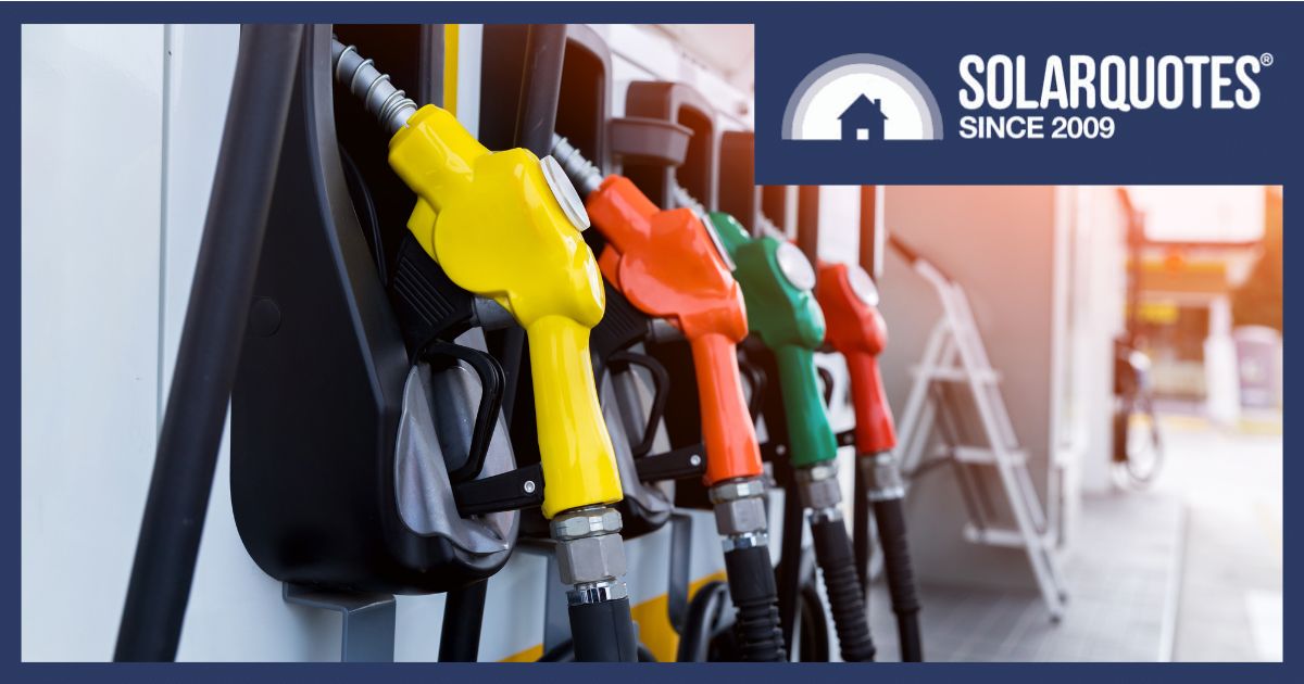 Close view of petrol pumps.