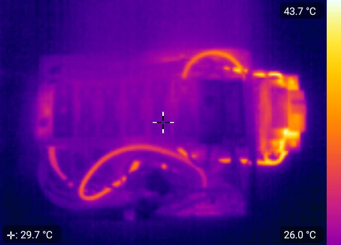 thermal image of a switchboard