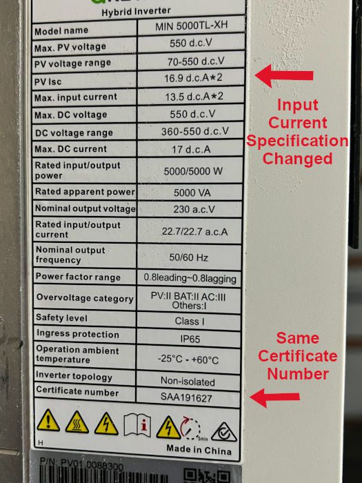 growatt label