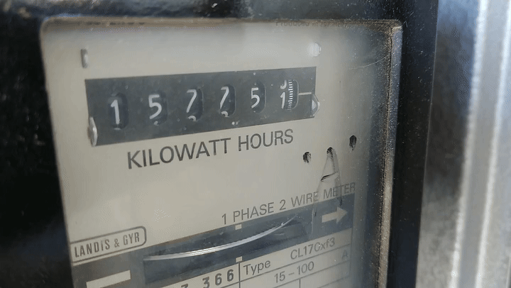 electrcity meter turning backwards