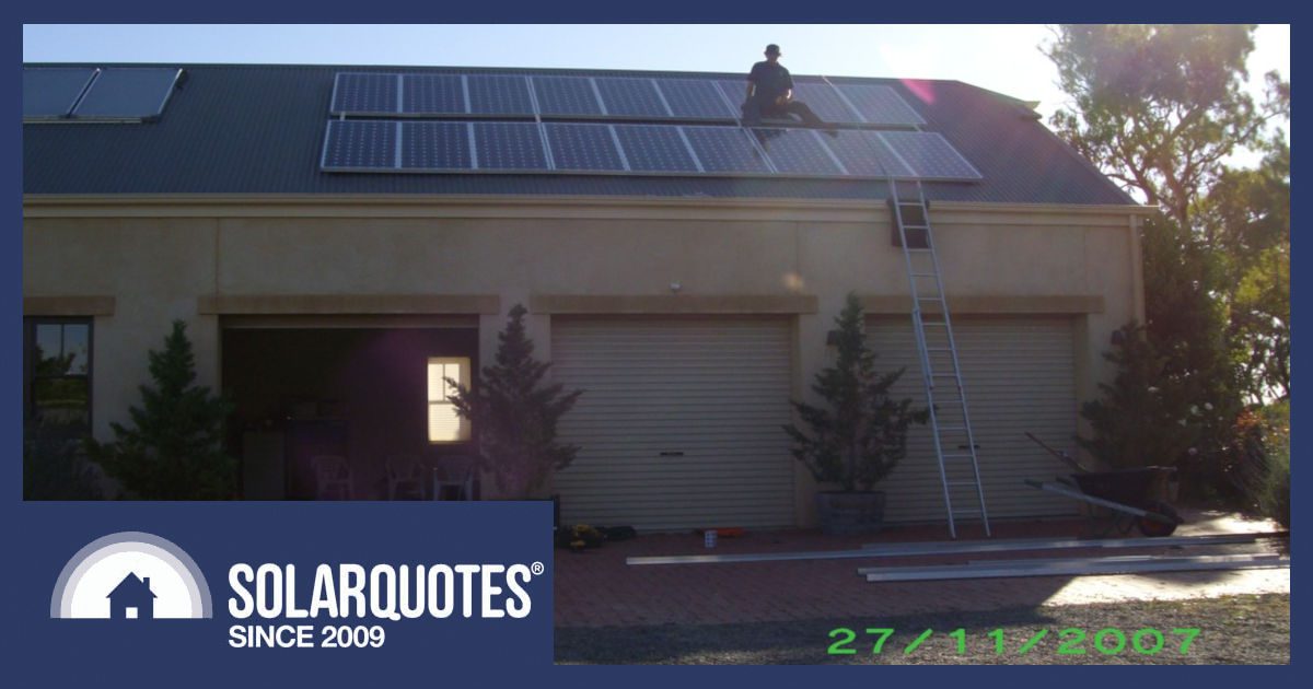 old solar on roof