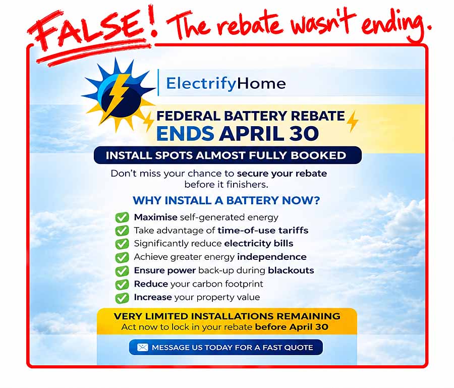 No the battery rebate is not ending (yet)
