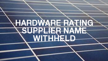 Hardware Rating Supplier Name Withheld