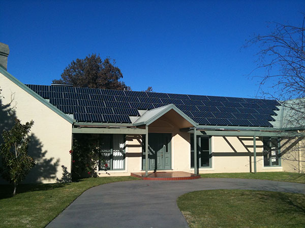 10kw solar power system on a roof