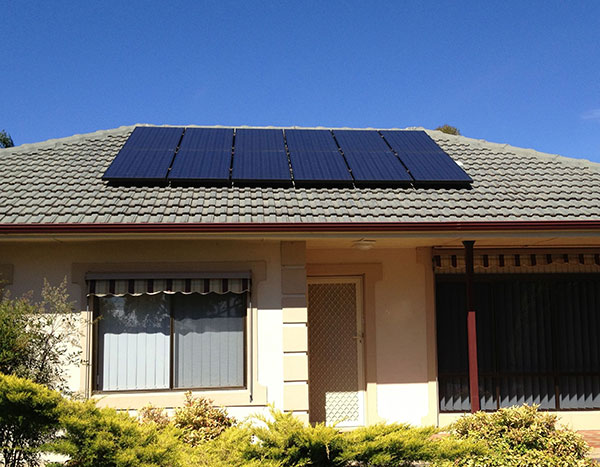 A 3kW solar system on a roof