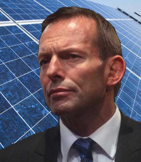 abbott infront of solar panels