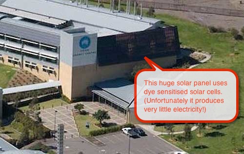 Dye Sensitised solar panel on CSIRO building