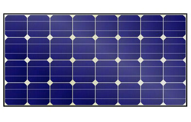 The finished monocrystalline solar panel