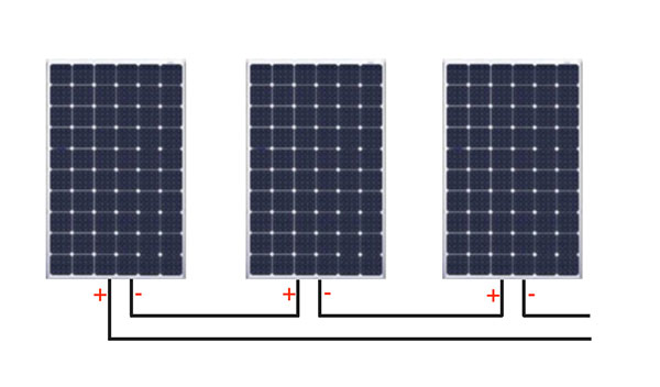 solar panels connected in series