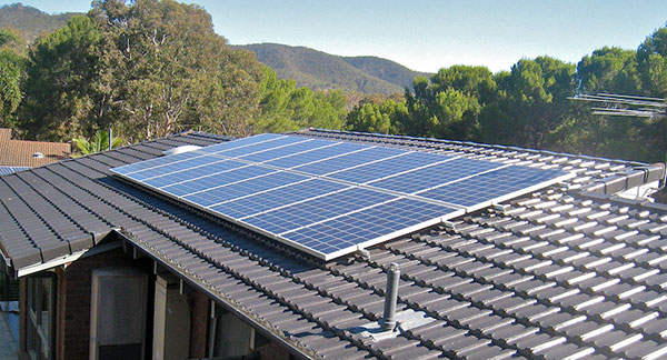 Solar PV Panels installed on a roof