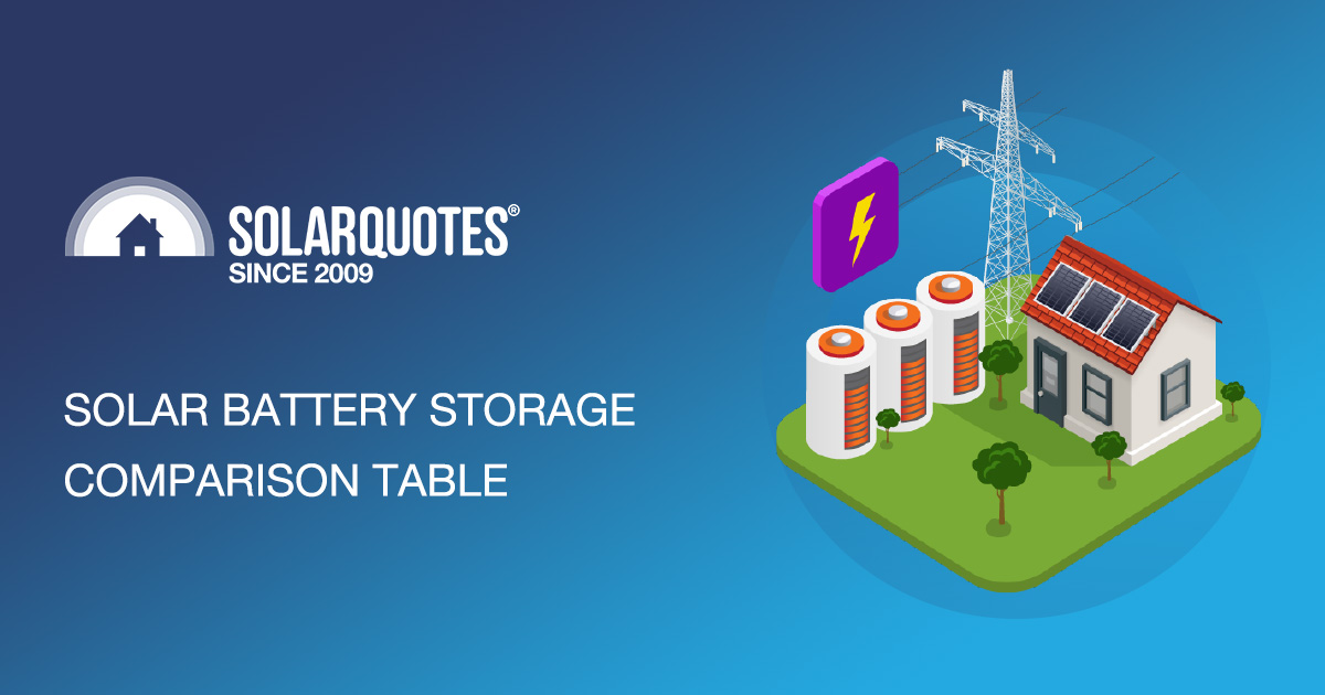Solar Battery Comparison And Prices Solar Quotes