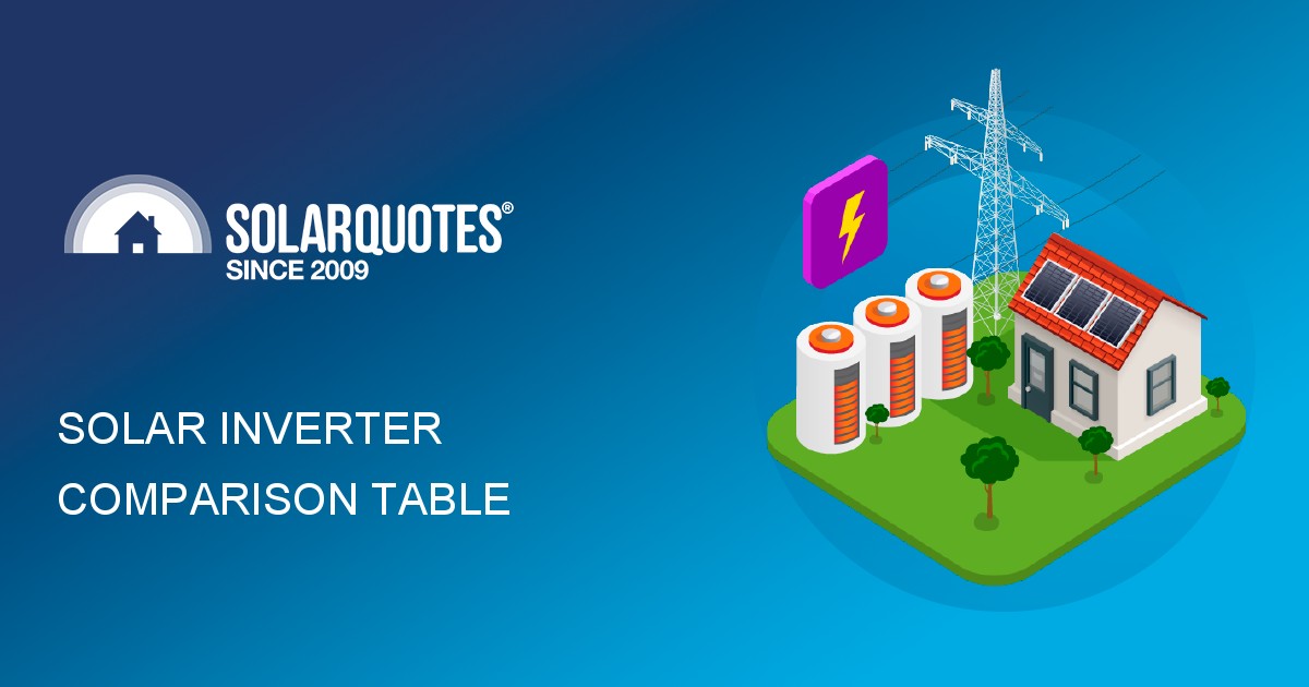 Solar Inverter Comparison Table Compare Prices And Specifications