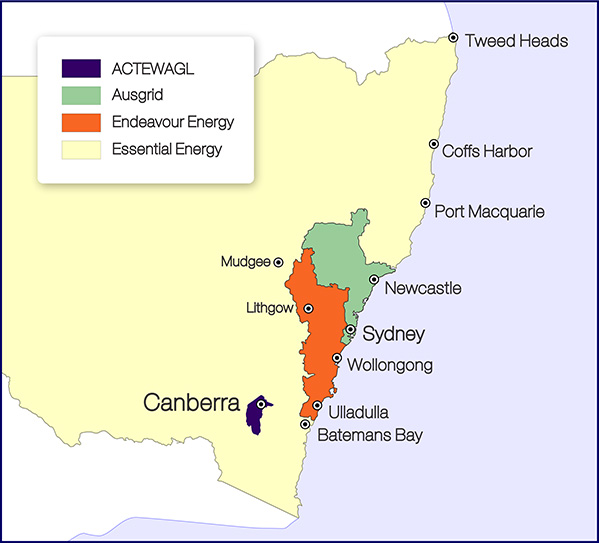 NSW DNSP service areas