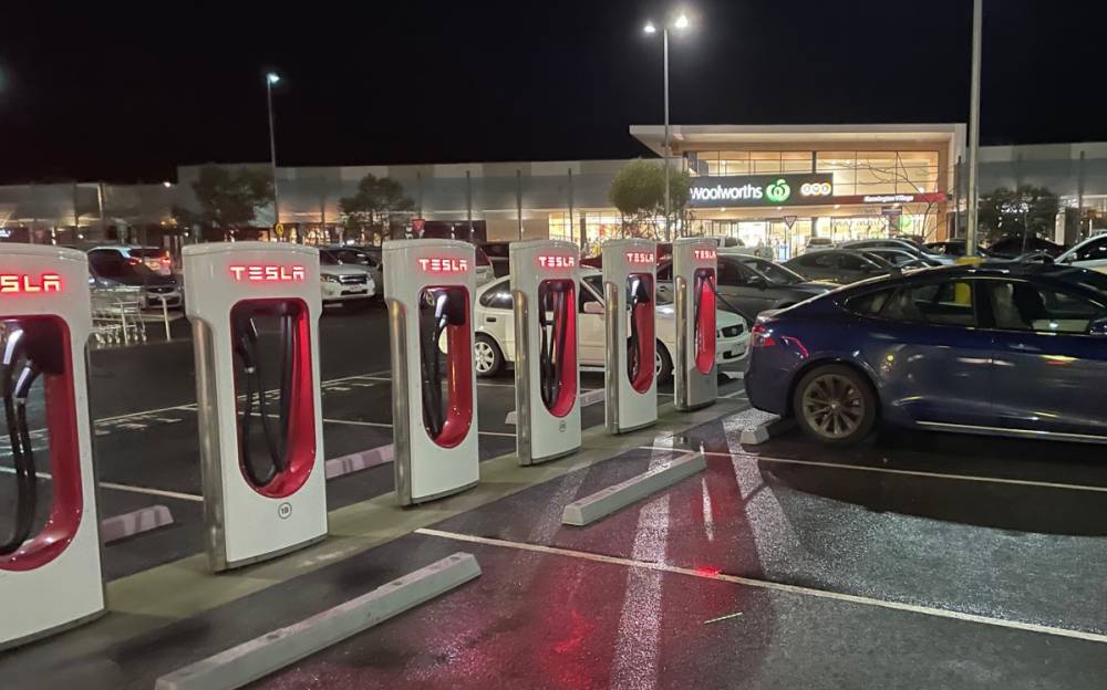 Tesla superchargers