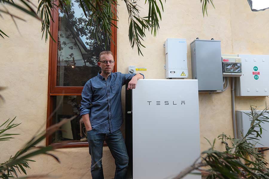 Finn and his Tesla Powerwall