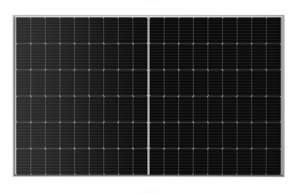 A half-cult solar panel with 108 half cells.