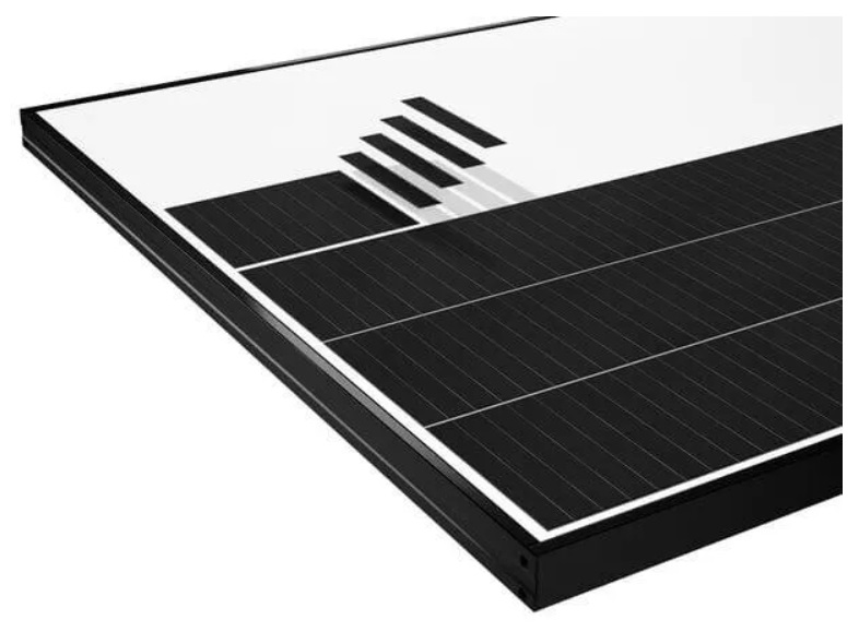 Diagram of a shingle solar panel.