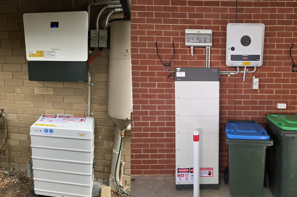 A Sungrow and BYD stack, each with separate inverter.