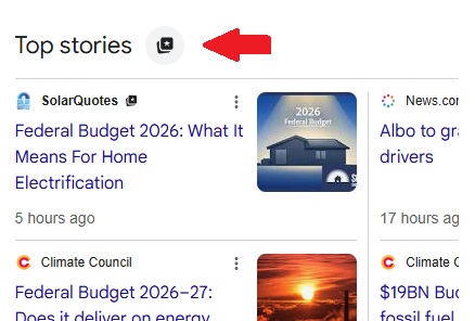 Click the Top Stories icon