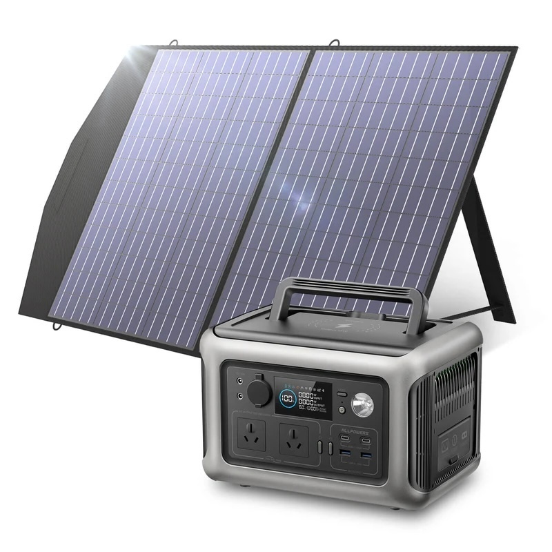 ALLPOWERS 600W Solar Generator Kit with Panel and Battery