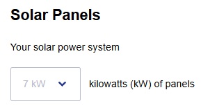 Enter a system cost from the estimated price range